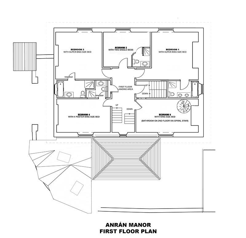 Download floorplan ANRÁN Manor First Floor Plans